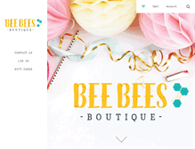 Tablet Screenshot of beebeesboutique.com